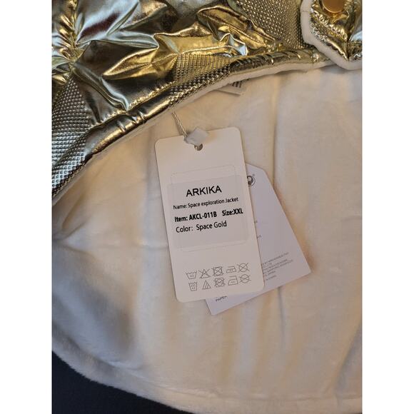 Arkika Winter Dog Coat Warm Comfortable Stylish Fun - Gold Size XXL - Picture 5 of 6